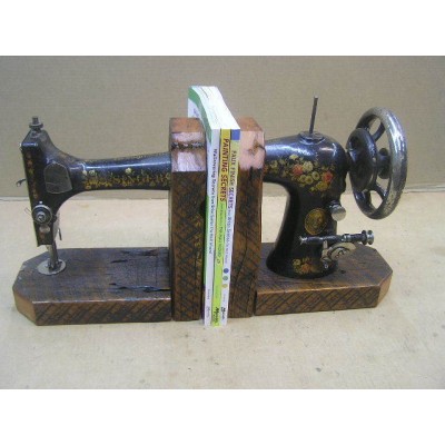 Vintage Singer Sewing Machine Bookends Made from real Sewing Machine   401581831804